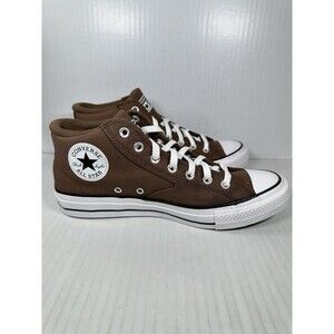 Size 10 Converse CTAS Malden Street Mid Brown/White/Black Men's Sneakers A13212F